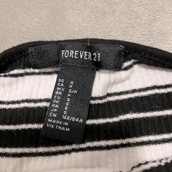 Black/White Striped Forever 21 Tank - Picture 2 of 2